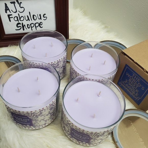 BBW Fresh Cut Lilac 3 Wick Candle 4x - Picture 3 of 3
